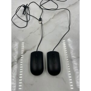 Dell MS116t1 Wired Optical USB Mouse Black Computer Accessories Lot of 2